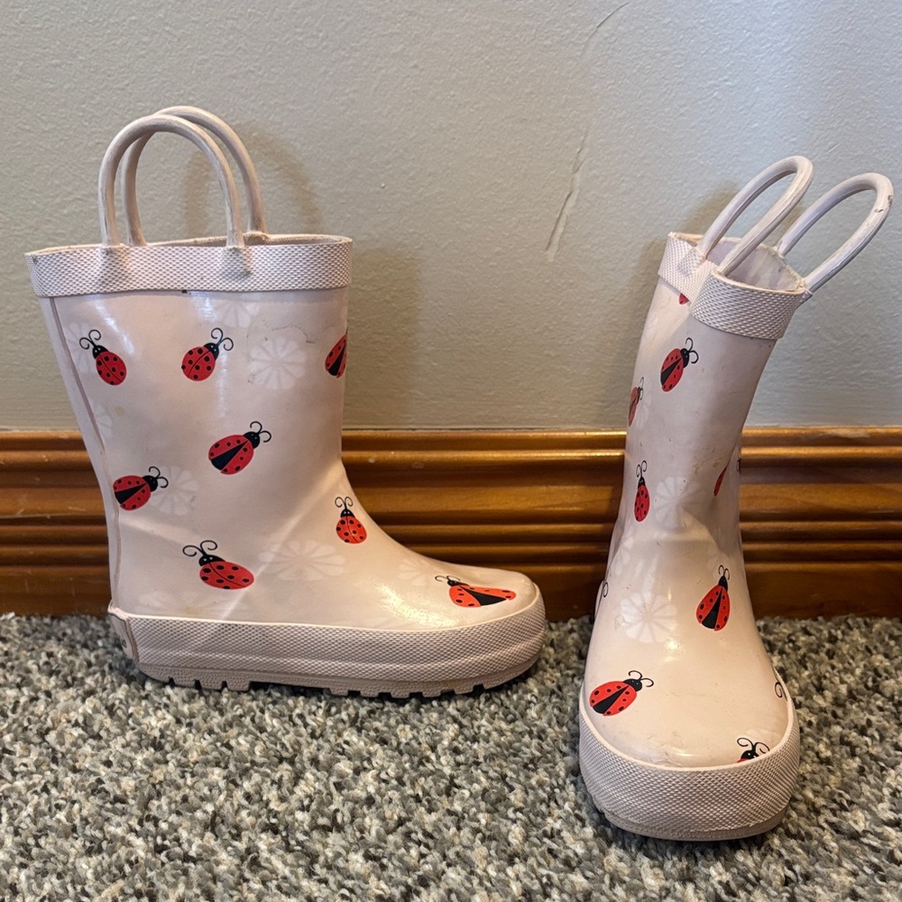 Foxfire Ladybug Kids' Rain Boots - Light Pink